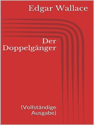 cover image of Der Doppelgänger (Vollständige Ausgabe)